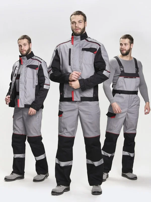 Костюм Сервис (тк.Смесовая,240) п/к, серый/черный