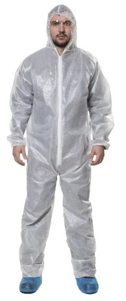 Комбинезон одноразовый из спанбонда ламинированный 50 гр/м2 белый