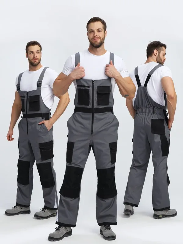 Полукомбинезон Айкор (тк.Смесовая,260), т.серый/черный