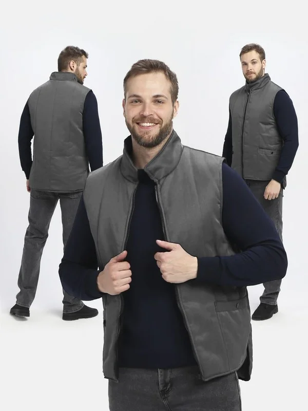 Жилет утепленный Универсальный (Смесовая, 210), темно-серый