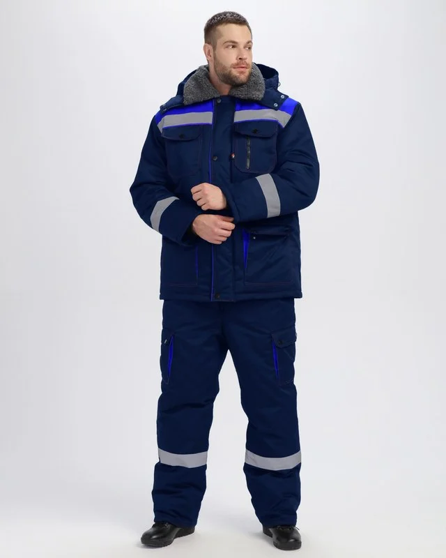 Костюм зимний Нейч-2 Премиум СОП К. (тк.Смесовая,240) п/к, т.синий/васильковый