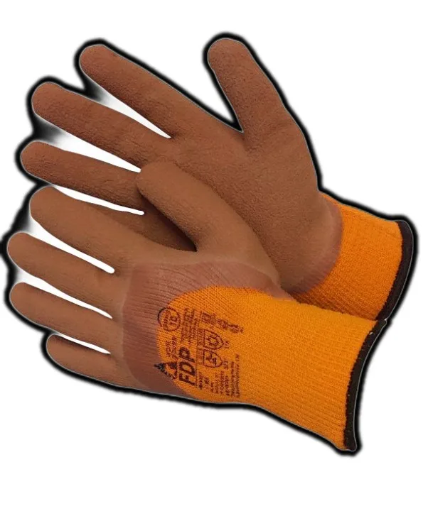 Акрил-полиэстеровые перчатки с текстурированным вспененным латексом 3/4