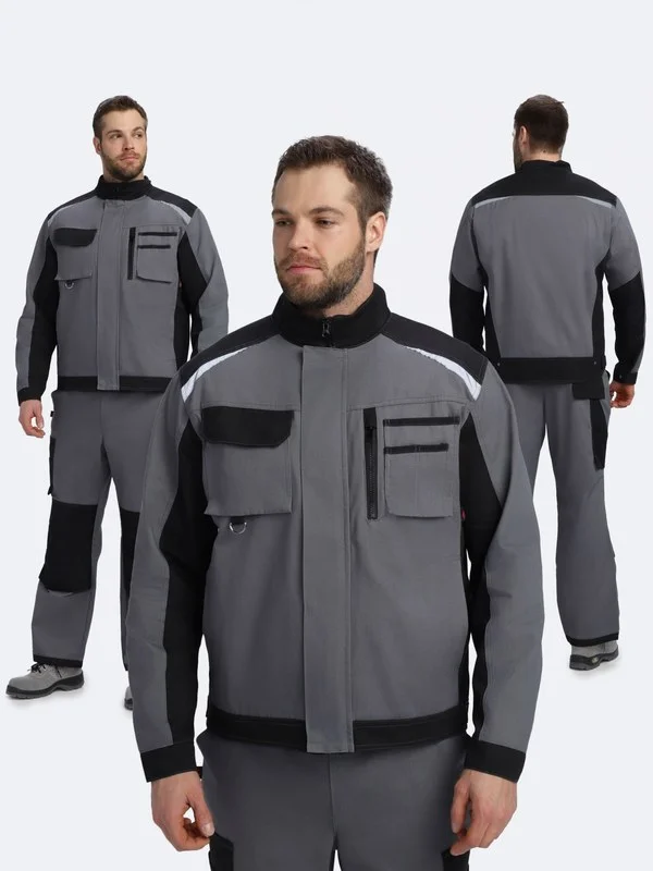 Куртка Айкор (тк.Смесовая МВО,270), т.серый/черный