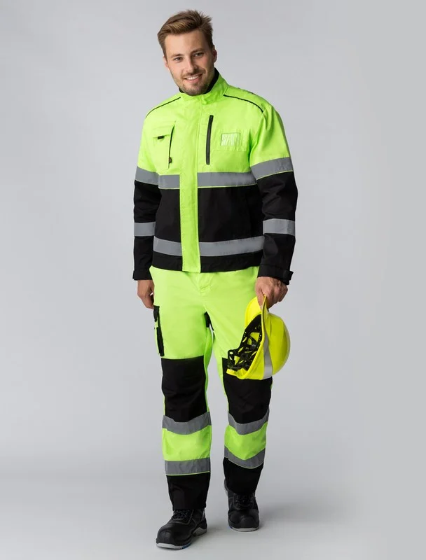 Костюм сигнальный (тк.Балтекс,210) брюки, лимонный/черный