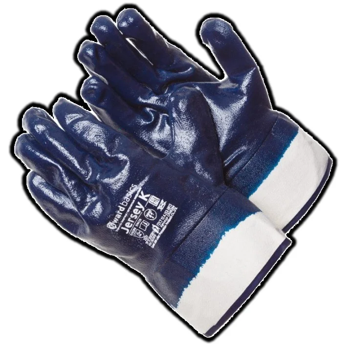 Перчатки нитриловые с манжетом- защитная крага