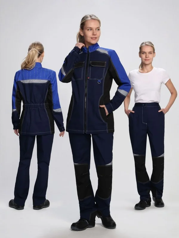 87490984 Костюм женский Вектрон-1 У. (тк.Смесовая,240) брюки, т.синий/васильковый/черный