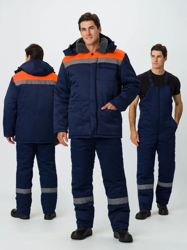 Костюм зимний Труженик-Ультра-2 IMP (тк.Смесовая,210) п/к, т.синий/оранжевый
