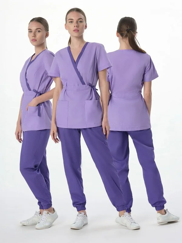 Костюм женский Симпл-001 (тк.Смесовая,120) MedLine, фиолетовый/сирень