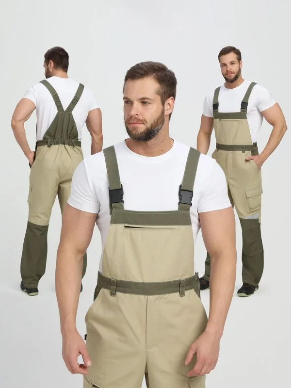 Полукомбинезон Ридоф (тк.Канвас,270), хаки/бежевый