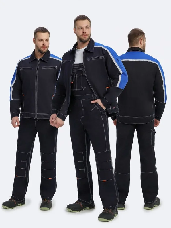 Костюм Джет-2 (тк.Саржа,320) п/к, т.синий/васильковый