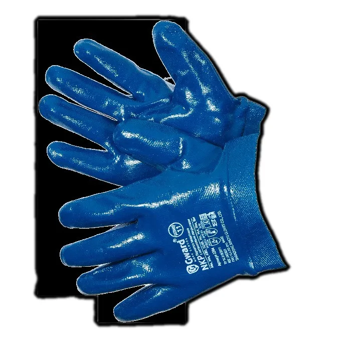 Перчатки нитриловые с манжетом- защитная крага