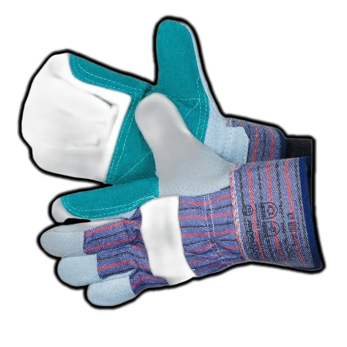 Усиленные комбинированные спилковые перчатки