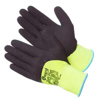 Яркие перчатки с глубоким покрытием вспененным латексом