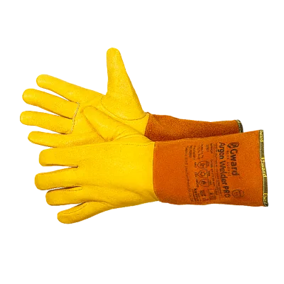 Краги для аргоновой сварки с цельной кожаной перчаткой