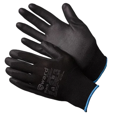 Перчатки нейлоновые белые с белым полиуретаном