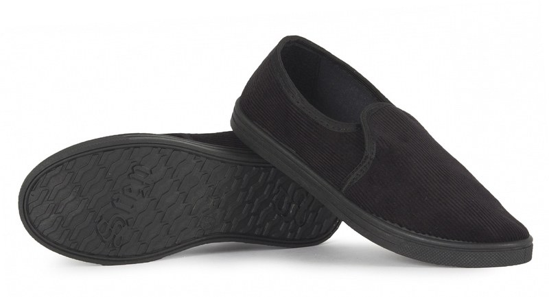 Тапочки вельветовые ПВХ (арт.1-21-1), черные