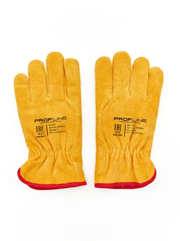 Перчатки спилковые утепленные ProfLineBase