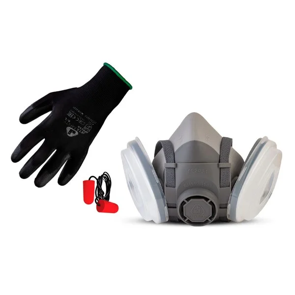 ПРОТИВОПЫЛЕВОЙ КОМПЛЕКТ Jeta Safety J-SET Dust Kit 5500P: полумаска, противоаэрозольные фильтры P2R (4 шт), адаптеры (2 шт), держатели (2 шт)