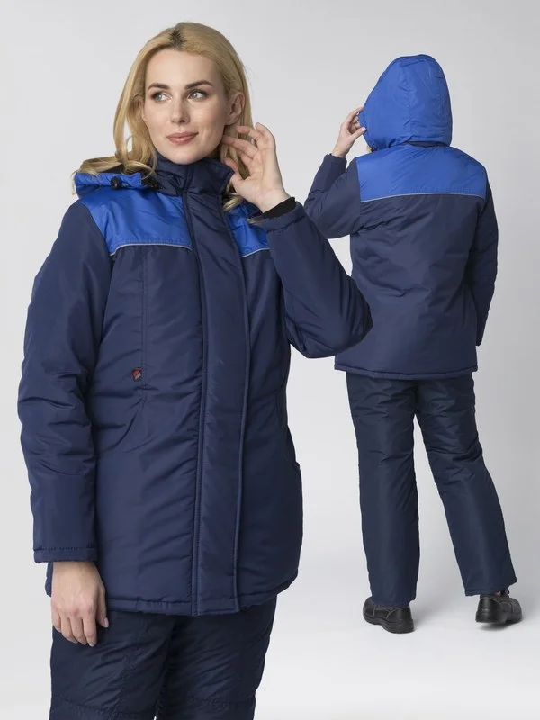 Куртка зимняя женская Сакрин (тк.Таслан,135), т.синий/васильковый