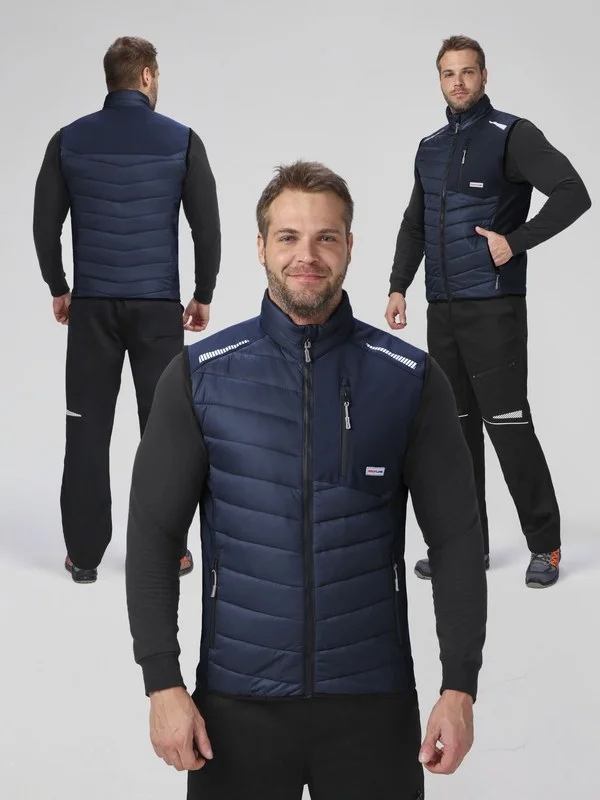 Жилет утепленный ProfLineLeader (тк.Нейлон/Софтшел), синий