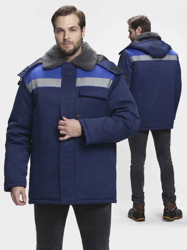 Куртка зимняя Квайл СОП (тк.Смесовая,210), т.синий/васильковый