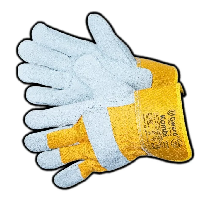 Комбинированные спилковые перчатки