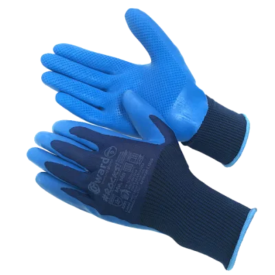 Нейлоновые перчатки со штампованным лат. покрытием