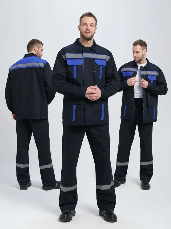 Костюм Итрорис-1 СОП (тк.Саржа,250) брюки, т.синий/васильковый