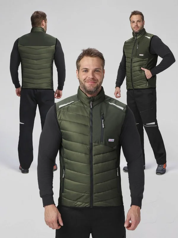 Жилет утепленный ProfLineLeader (тк.Нейлон/Софтшел), хаки