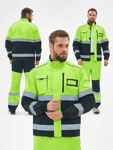 Костюм сигнальный ProfLineSpecialist-1 (тк.Смесовая МВО,240) брюки, желтый/черный