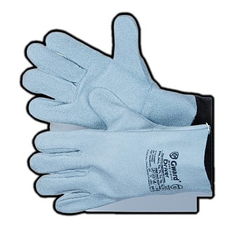 Цельноспилковые серые перчатки