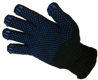 Перчатки утепленные двойные с ПВХ   10/100