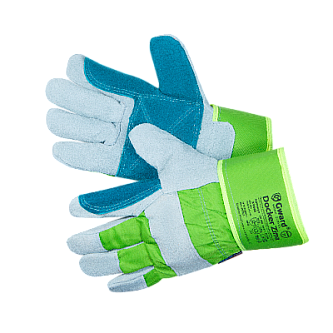 Усиленные комбинированные спилковые перчатки