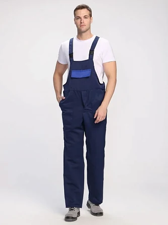 Полукомбинезон для ИТР (тк.Смесовая,210), т.синий/васильковый