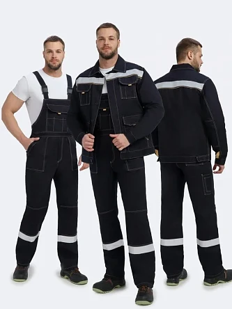 Костюм Троя-2 СОП (тк.Саржа,320) п/к, т.синий/бежевый