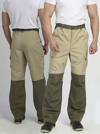 Брюки Ридоф (тк.Канвас,270), хаки/бежевый