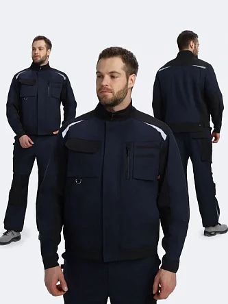 Куртка Айкор (тк.Смесовая МВО,270), т.синий/черный