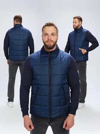 Жилет утепленный Офис (Дюспо), темно-синий