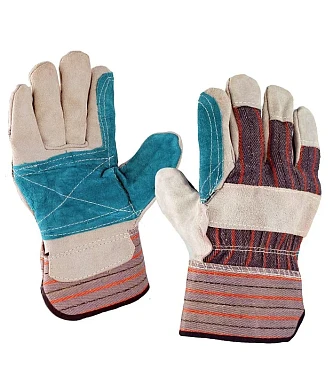 Перчатки спилковые комб. тканью иск.мех "Profi WINTER" C0301-B