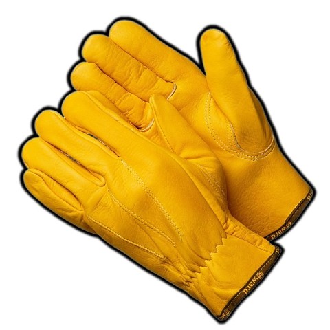 Черные цельнокожаные анатомические перчатки