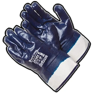 Перчатки нитриловые с манжетом- защитная крага