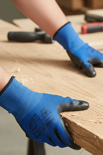 Перчатки ProfLineSpecialist нейлоновые с РН-покрытием, синий