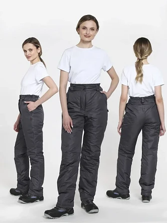 Брюки зимние женские Сакрин (тк.Дюспо,80), т.серый