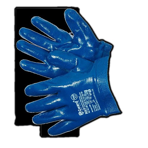 Перчатки нитриловые с манжетом- защитная крага