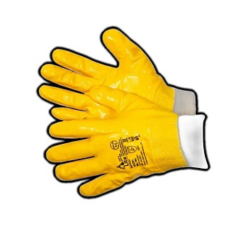 Перчатки трикотажные, полностью покрытые высококачественным нитрилом