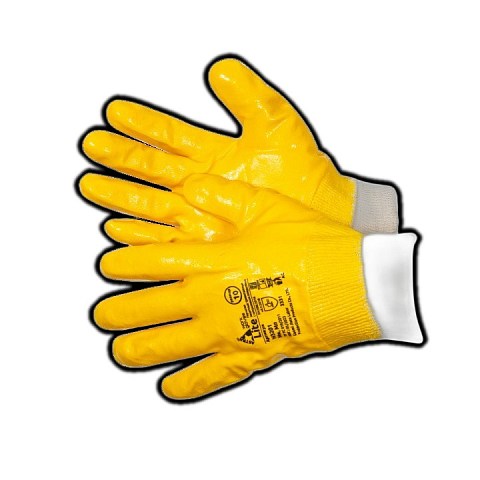 Перчатки трикотажные, полностью покрытые высококачественным нитрилом