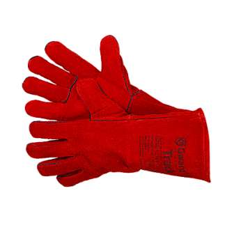 Краги из спилка черного цвета 42 см