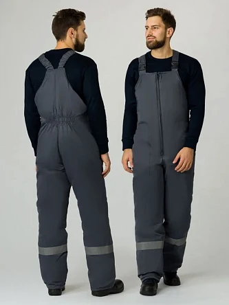 Полукомбинезон зимний Квайл (тк.Смесовая,210), т.серый