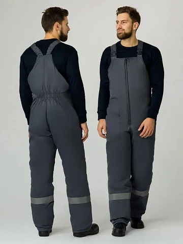 Полукомбинезон зимний Квайл (тк.Смесовая,210), т.серый