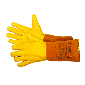 Краги для аргоновой сварки с цельной кожаной перчаткой